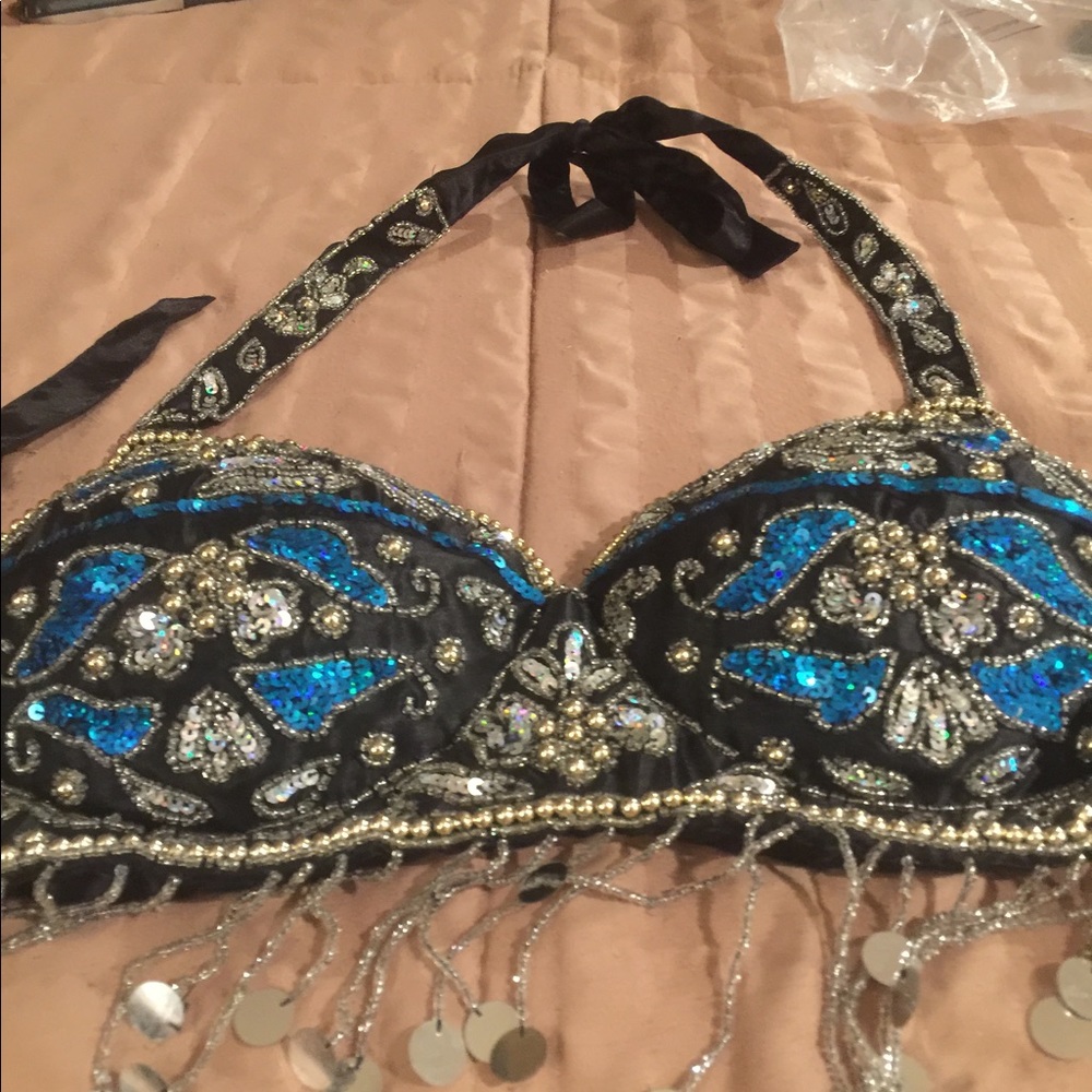 PRO 3 Piece BELLY DANCING COSTUME Tribal Fusion Egypt BohoCabaret